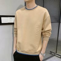 [COD] printing fashion sweater mens casual sports pullover sleeves loose all-match handsome long-sleeved men