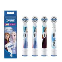 การเปลี่ยนหัวแปรงสำหรับเด็ก Oral B 2/4ชิ้นขนแปรงอ่อนนุ่ม Elsa สำหรับช่องปากส่วนมากแปรงสีฟันไฟฟ้าเด็ก