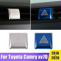 สำหรับ Toyota Camry 2018 2019 2020 XV70รถอันตรายไฟฉุกเฉินกรอบไฟเตือนสวิทช์ฝาครอบสแตนเลส Accessories