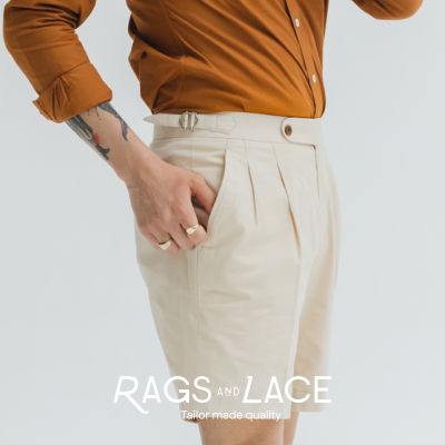 Rags and Lace [Shorts] กางเกง signature ผ้า cotton สี Cream