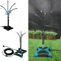 Standing Water Spray Stand Mister Brass Nozzle Garden Watering Sprayer Multi-head Flexible Spray Pipe US/EU for Garden Cooling