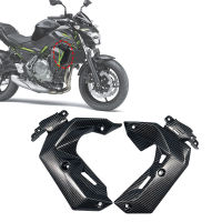 Fit สำหรับ Kawasaki Z650 2017 2018 2019คาร์บอนไฟเบอร์หม้อน้ำด้านข้างซ้ายขวาแผง Fairing Cowl รถจักรยานยนต์ Z 650อุปกรณ์เสริม