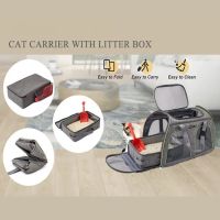 Waterproof Cat Litter Box Cat Travel Car Samll Dog Toilet Easy Clean Portable Out Camping Kitten Fold Carrier Bag Pet Supplies