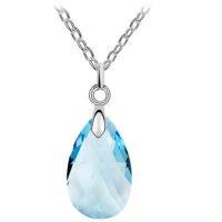 ⊕✶ water tear dropshipping Transparent pure quality Crystal Pendant Necklace charm summer party fashion jewelry Lover birthday gift