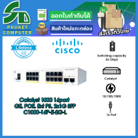 Cisco อุปกรณ์เน็ตเวิร์ค	C1000-16P-E-2G-L	SW	Catalyst 1000 16port GE, POE, Ext PS, 2x1G SFP