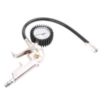 Car Dial Tire Inflator Gauge Flexible Hose 220 PSI Style Air Chuck Pneumatic