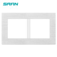 SRAN Blank panel with Installing iron plate 146mmx86mm Silver aluminum alloy switch socket panel