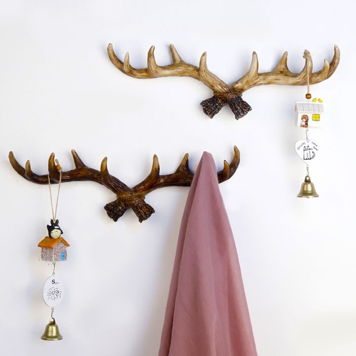 deer-horn-sculpture-wall-decoration-40x13-5cm-decorative-hangers-vintage-style-home-decoration-office-shop-key-hanger
