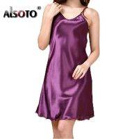 New Product Ladies  Silk Satin Night Dress Sleeveless Nighties V-Neck Nightwear For Women Nightgown Plus Size Nightdress Sleepwear