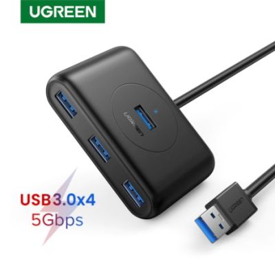 UGREEN USB 3.0 HUB High-Speed Expansion 4-Port with Micro USB พอร์ต สีดำ สายยาว 1 เมตร