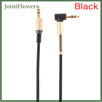 JointFlowers สายแจ็ค3.5มม. สายสัญญาณเสียงสเตอริโอตัวผู้-ตัวผู้สาย AUX มุมขวา90องศา