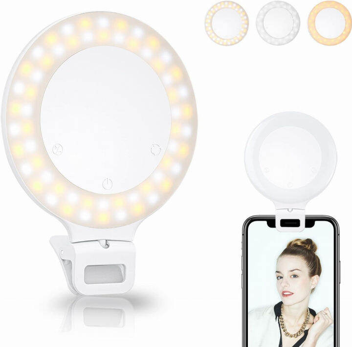 tomanwai-selfie-ring-light-clip-on-ring-light-touch-control-rechargeable-800mah-60-led-circle-light-with-3-light-modes-for-iphone-android-smart-phone-laptop-photography-camera-video-recording-vlog-tik