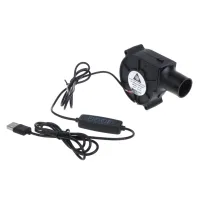 Mini Turbo Blower 5V USB Plug Blower Fan พัดลมแบบแรงเหวี่ยงแบบพกพาพร้อมตัวควบคุมความเร็ว2500RPM BBQ Grill Cooking Blower