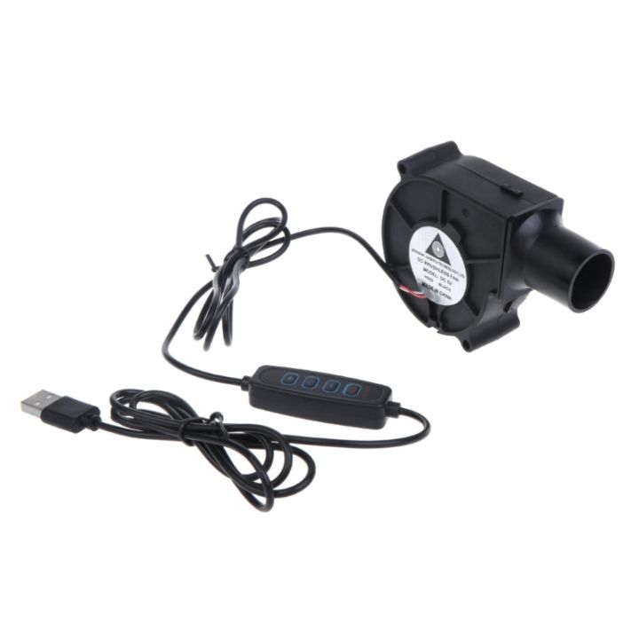 mini-turbo-blower-5v-usb-plug-blower-fan-พัดลมแบบแรงเหวี่ยงแบบพกพาพร้อมตัวควบคุมความเร็ว2500rpm-bbq-grill-cooking-blower