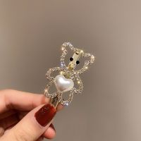 【CW】 Korea Designer Rhinestone Hairpin Side Clip Top Bangs Duckbill Wedding Hair Accessories