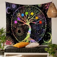 Tapestry Art Deco Blanket Tree of Life Tarot Tablecloth Altar Cloth Curtain Hanging Home Bedroom Living Room Decoration Tapestries Hangings