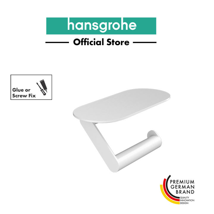 Hansgrohe 27928670 WallStoris Toilet Paper Holder with Shelf in