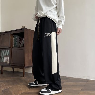 กางเกงแฟชั่นแนวสตรีทพิมพ์ลายตัวอักษรกางเกงลำลองสำหรับผู้ชาย2023กางเกงแฟชั่น3สี M-2XL ขนาด