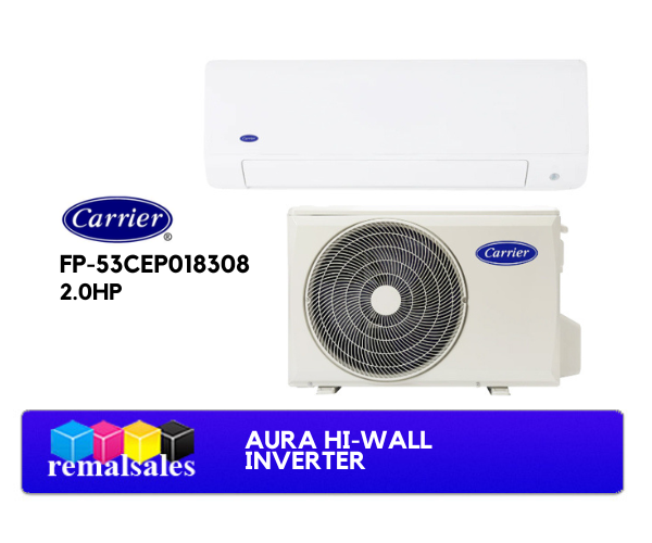 Carrier Fp 53cep018308 2 0hp Aura Hi Wall Inverter Split Type Aircon