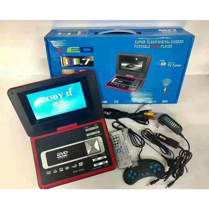 Coby 11.8 Inch Portable EVD / DVD Player Universal Disc Support Game Play FM Radio Analog TV