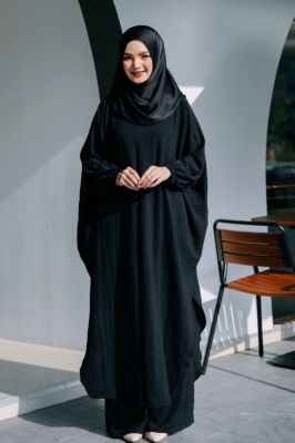 เสื้อแฟชั่นผู้หญิง ชุดมุสลิม ชุดเซ็ท2ชิ้นผู้หญิง เสื้อ กางเกงขายาว แฟชั่นมุสลิม ผ้าสลาฟ ผ้านิ่มใส่สบาย ชุด Oversize สินค้าขายดีพร้อมส่ง