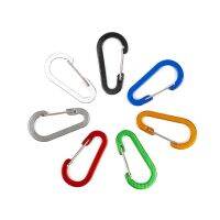 ✌♈ High-quality No. 5 gourd-type spring buckle aluminum alloy carabiner flat steel wire outdoor high elastic quick-hang