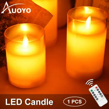 LED Christmas Candles With Flickering Flames Timer Remote NewYear Home  Decoration Battery Operated Candle Birthday Fake Candles