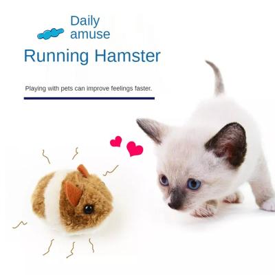 Cat Toy Plush Hamster Dog Dog Cat Toy Simulation Mechanical Mouse Turns Toy Little Away Plush Hamster P0E1