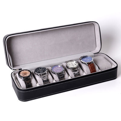 6 Slot Watch Box Travel Watch Box Collector Storage Box Zipper Case Portable Watch Box Watch Box PU Leather