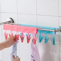 1 pcs Portable Folding Hanger Multifunctional Hanging Clothes Sock Towel Clip Hanger For Travel Foldable Closet Organizer Clothes Hangers Pegs