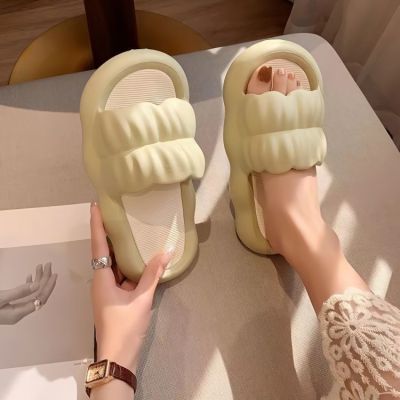 【July】 Sandals and slippers womens milk fairy stepping on shit 2023 spring summer new thick-soled outerwear cute bow-knot flip-flops