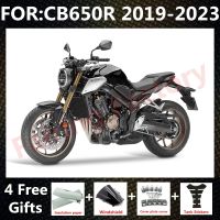 ชุดแฟริ่ง ABS รถจักรยานยนต์ใหม่เหมาะสำหรับ CB650r 16 17 18 CB 650R CB650 R 2019 2020 2021ชุดตัวถังรถชุดแฟริ่งเต็มรูปแบบสีเงินสีดำ