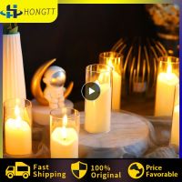 Battery Powered Simulation Glass Creative Electronic Candle Light Simulated Innovative Candle Light Wedding Props Attractive