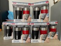 Green House [พร้อมส่ง] แก้วน้ำ แก้วกาแฟ Coleman Tumbler สแตนเลส ขนาด 20oz แพ้คคู่ / สีดำและแดง พร้อมหลอดแก้ว