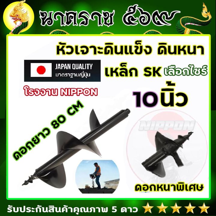 ดอกเจาะดินแข็งผลิตจากเหล็ก-sk-หัวสกูลขนาดเพลา-19-20-มิล-มาตรฐานการผลิตโรงงานนิปปอน