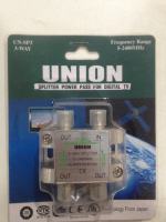 Splitter RG6 F type For LNB or Antenna Directional Couplers Power Passตัวแยกสัญญาณดาวเทียม และ เสาอกาศ UNION UN-SP3 1 IN 3 OUT 1x3= 1 เสาอากาศหรือ จานดาวเทียมสามารถต่อกับเครื่องรับสัญญาณ Receiver ได้ 3 เครื่อง 3 Way