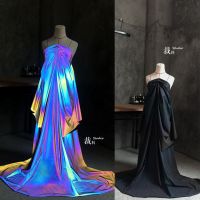 Gradient luminous functional super bright colorful clothing color changing fabric high grade designer fabrics for patchwork