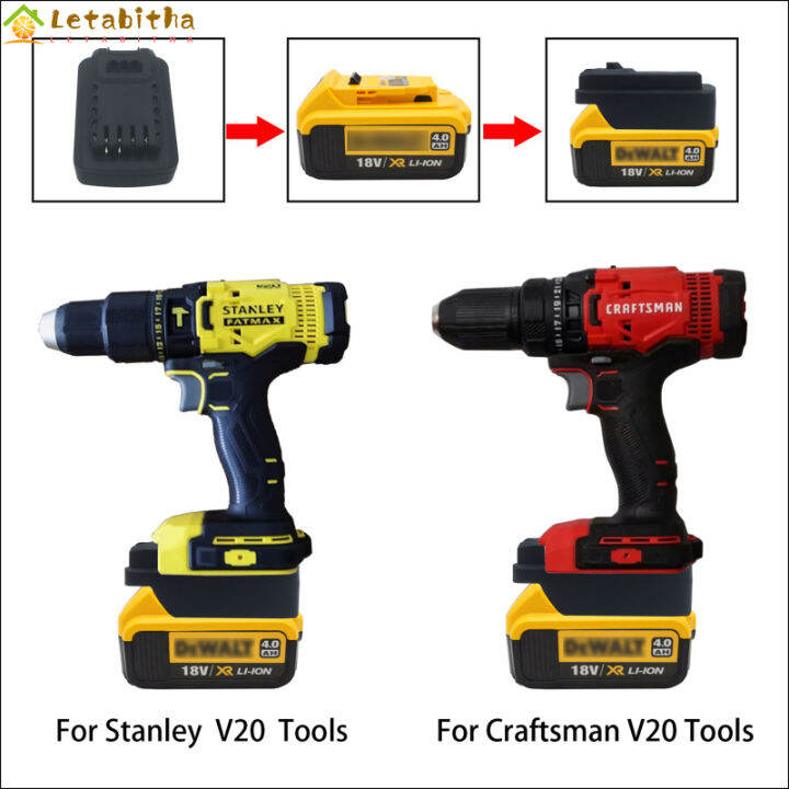 letabitha-อะแดปเตอร์แบตเตอรี่ใช้ได้กับ-dewalt-18v-20v-ตัวแปลงแบตเตอรี่ลิเธียมเป็นแบตเตอรี่18v-20v