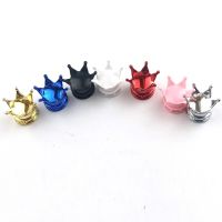 4Pcs Car Wheel Tire Air Valve Caps Rhinestone Crown Style Copper Core Auto Truck Tyre Rim Stem Anti-Dust Air Cover Car Styling Nails  Screws Fasteners