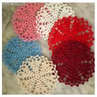 Hot Round Cotton Placemat Cup Coaster Mug Kitchen Christmas Pan Table Place Mat Cloth Lace Crochet Tea Coffee Doily Dish Pad