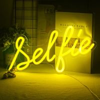 Wanxing Neon Selfie Letter Mural Sign Led Lamp Wedding Gamer Decoration Restaurant Bedroom Home Party Art Vibe Wall Decor Gift