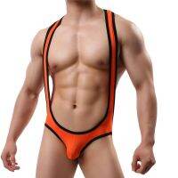 【YF】☬❏✺  Men Undershirts Silk Piece Gay Singlet Bodysuit Jumpsuits Leotard Soft Shapers Wrestling