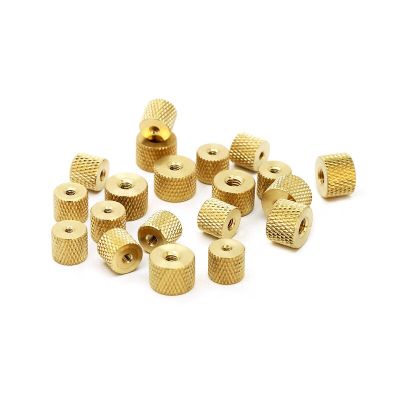 10/20/50PCS M2 M2.5 M3 M4 Knurled Brass Thumb Nut Brass Knurled Nut Cylindrical Adjust Nut Nails  Screws Fasteners