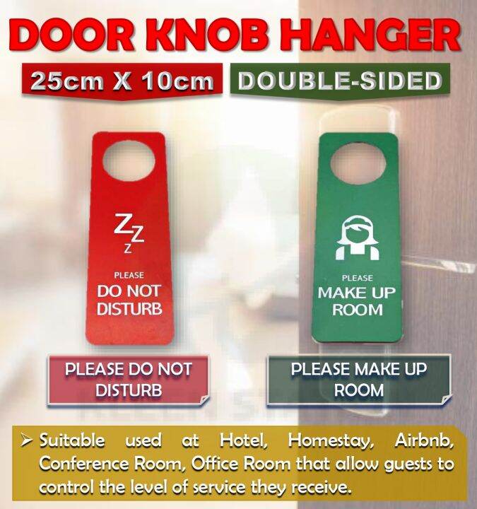 Door Knob Hanger / Please Do Not Disturb / Please Make Up Room / Hotel