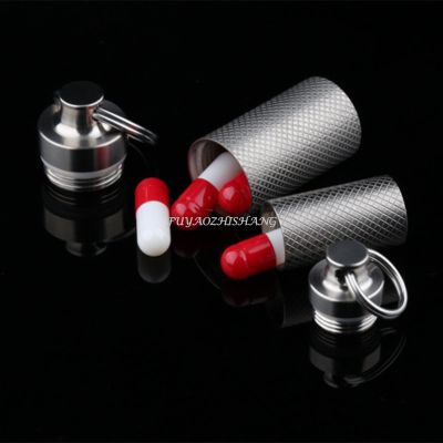【CW】♈☌♗  Titanium Alloy Sealed Pill Camping Firstaid Pendant Medicine Tablet Organizer