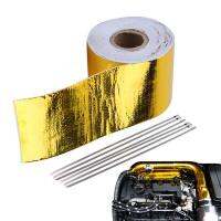 Gold Car Thermal Exhaust Tape Auto Reset Thermal Insulation Protection Tape Flame Retardant Self-Adhesive And Heat Reflective Adhesives  Tape