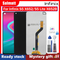 Salmatt LCD สำหรับ Infinix S5 X652 S5ไลท์ X652B X652C หน้าจอสัมผัสการประกอบดิจิไทเซอร์หน้าจอ LCD สำหรับ S5 Infinix