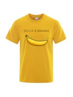 Dolce &amp; Banana Fashion Print Men T-shirts Casual Breathable Tops Oversized Cotton Tshirt Male Short Sleeve S-XXXL Tees Shirts