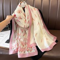 Spring Scarf Womens Luxury Design Scarf Silk Smooth Scarf Soft Muslim Headband Shawl Beach 85x180cm