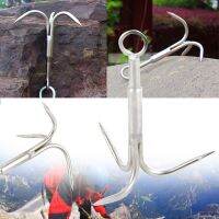 【SALE】 sancthesriwa1970 Silver Anchor Hook Clasp Grappling Tackle สำหรับตกปลาปีนเขาปีนเขา Strong Sharp Fishing Hook